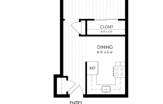 Studio, 1 bath, 380 sqft, $1,275