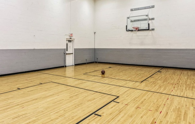 Indoor basketball court at Whispering Hills Apartments, Omaha NE