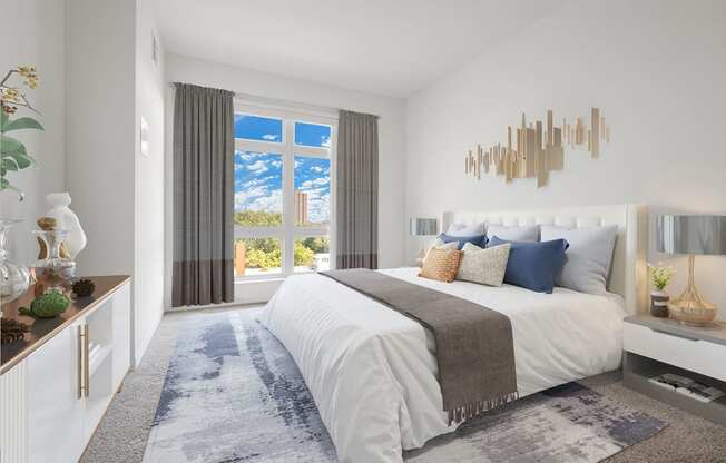 Bedroom area at 1500 Nicollet Apartment Homes, Minnesota, 55403