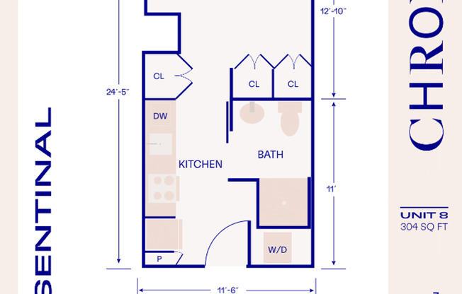 Studio, 1 bath, 304 sqft, $1,417, Unit 207