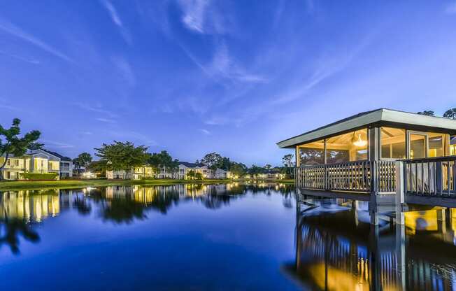 Lake and Gazebo at Brantley Pines Apartments in Ft. Myers, FL