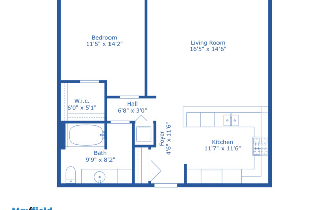 1 bed, 1 bath, $1,500, Unit # 306