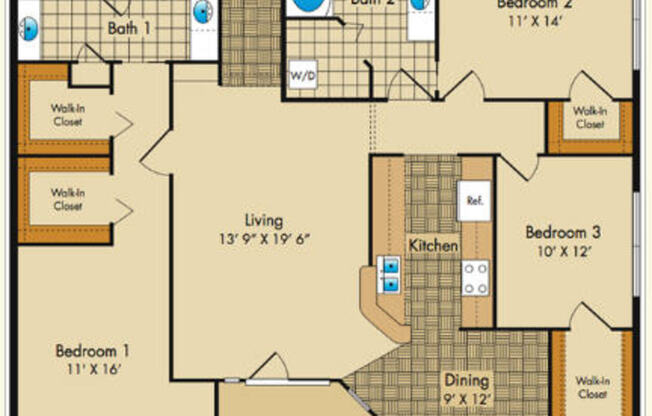 3 beds, 2 baths, 1,616 sqft, $3,245