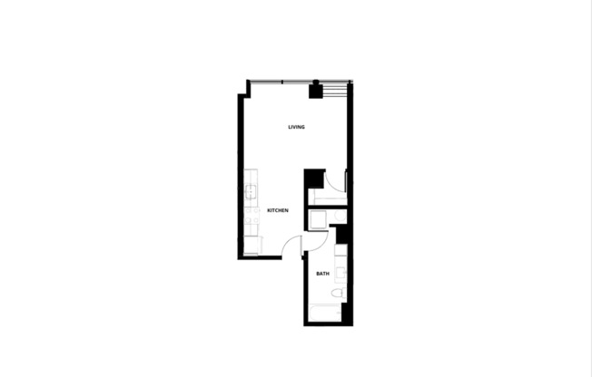 Studio, 1 bath, 497 sqft, $1,895, Unit 103