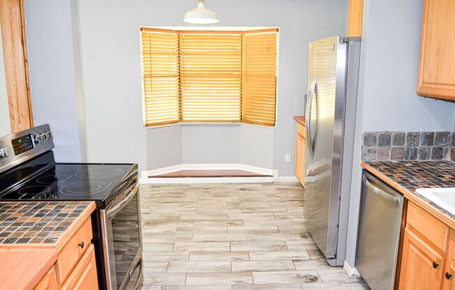 Check out this huge private fenced back yard at this Timberlane home!
