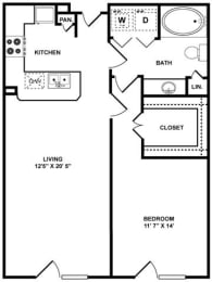 1 bed, 1 bath, 752 sqft, $1,731