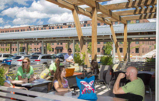 Outdoor Seating at Grand Rapids Market