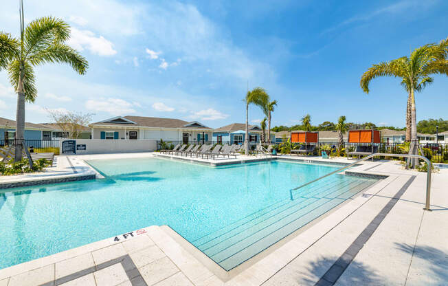Resort style swimming pool
