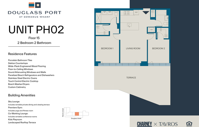 2 beds, 2 baths, $8,750, Unit PH02