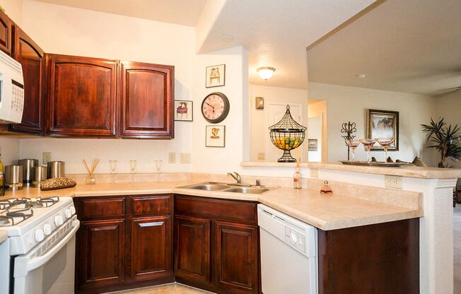 spacious kitchen and island