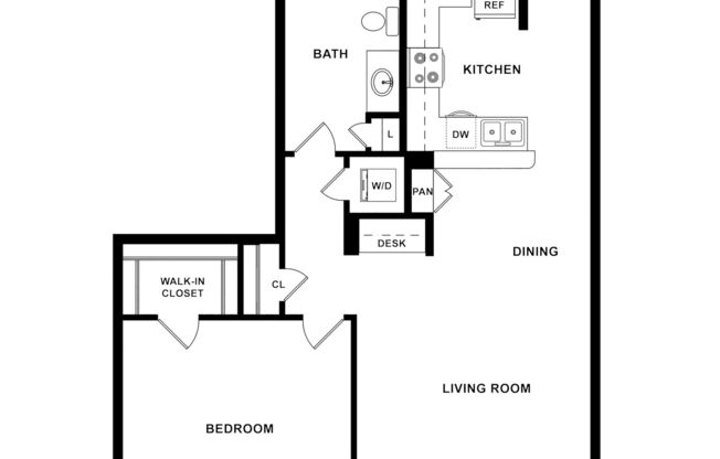 1 bed, 1 bath, 788 sqft, $1,645