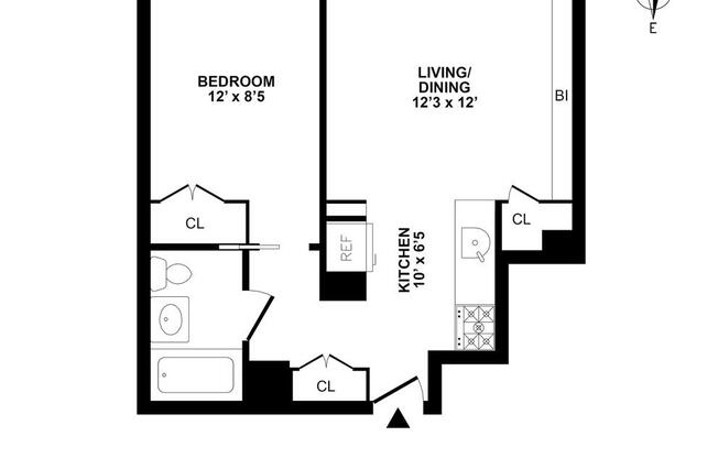 1 bed, 1 bath, $3,800, Unit 20D
