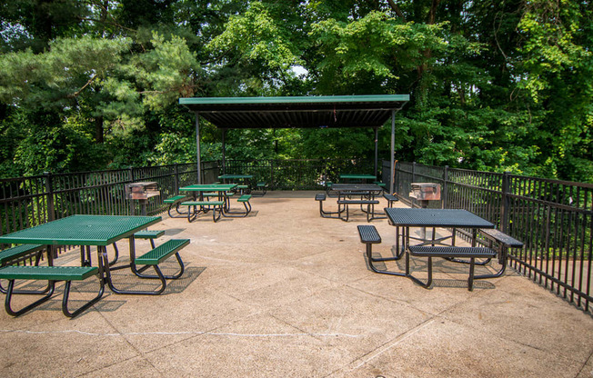 8600 Apartments Picnic Tables Pool Area