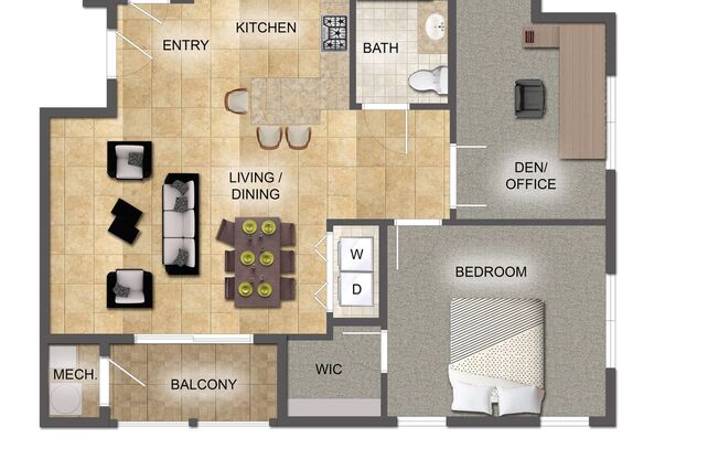 1 bed, 1 bath, 740 sqft, $3,000, Unit Apt 1102