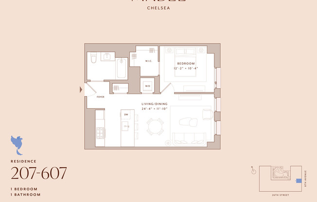 1 bed, 1 bath, $6,254, Unit 307