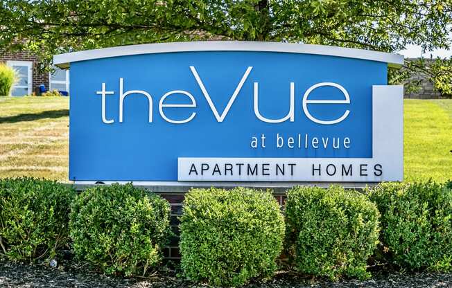 Property signage at The Vue at Bellevue in Bellevue, NE