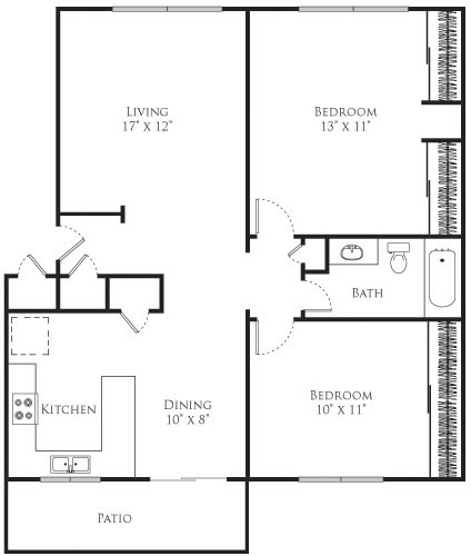 2 beds, 1 bath, 869 sqft, $3,415, Unit 73