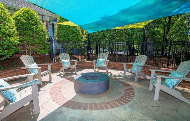 Outdoor Courtyard with Conversational Fire Pit & Picnic Area at Autumn Park Apartments, Charlotte, NC 28262