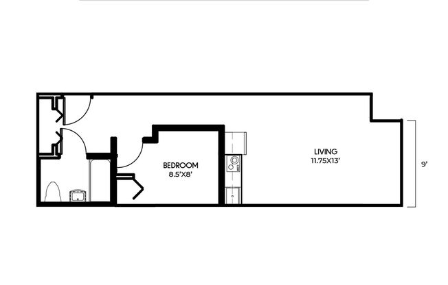 1 bed, 1 bath, 514 sqft, $1,829, Unit 506