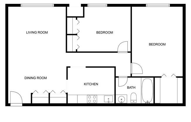 2 beds, 1 bath, 747 sqft, $1,315, Unit Unit E02