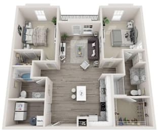 2 beds, 2 baths, 1,176 sqft, $2,090