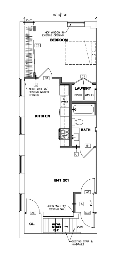 1 bed, 1 bath, $1,225, Unit 201