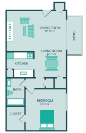 1 bed, 1 bath, 600 sqft, $930