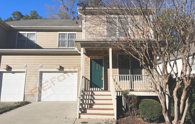 Freshly Painted with New Carpet and Wood Flooring! Charming 3 Bedroom 3 Bath 1-Car Garage End Unit Townhome with a Guest Suite on 1st FL @ Pickard Oaks, Chapel Hill, Available Now!