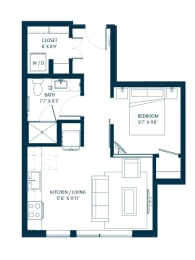 1 bed, 1 bath, 562 sqft, $1,750