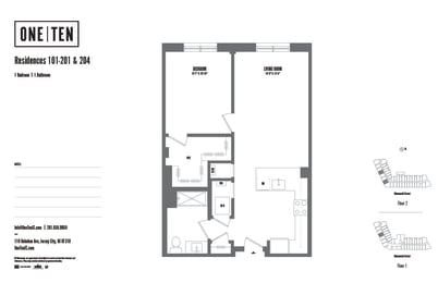 1 bed, 1 bath, $3,320