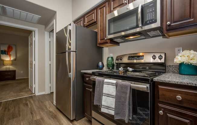 Cabinets and appliances at The Belmont by Picerne, Las Vegas, NV, 89183