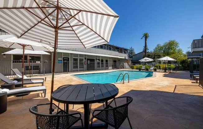 the swimming pool at Campbell West Apartments, Campbell, California