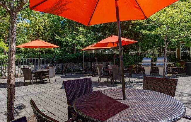 Outdoor Living Area at Commons at Verandas in Tanasbourne Apartments, Hillsboro