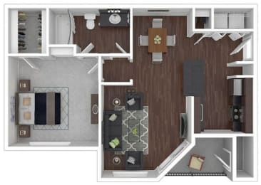 1 bed, 1 bath, 658 sqft, $1,230