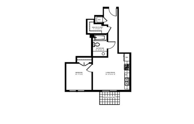 1 bed, 1 bath, 583 sqft, $1,800, Unit 804