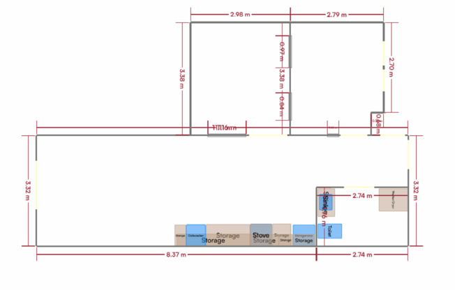 Studio, 1 bath, 656 sqft, $1,850, Unit 307