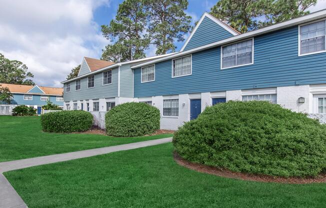 a large lawn in front of a house