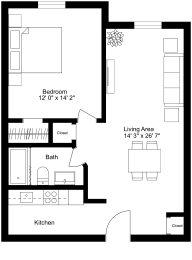 1 bed, 1 bath, 640 sqft, $1,900