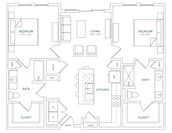 2 beds, 2 baths, 1,116 sqft, $2,027