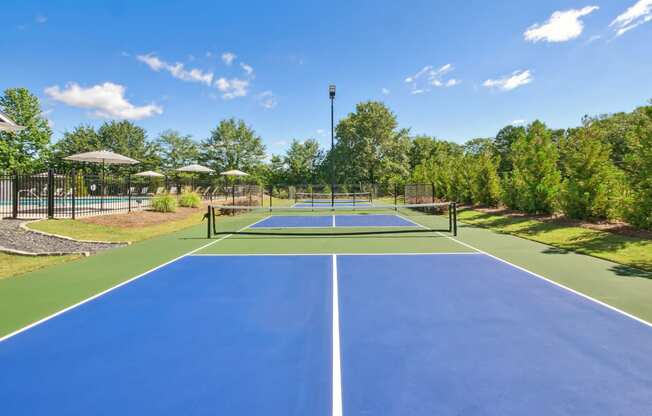 the tennis court at the preserve at ballantyne commons