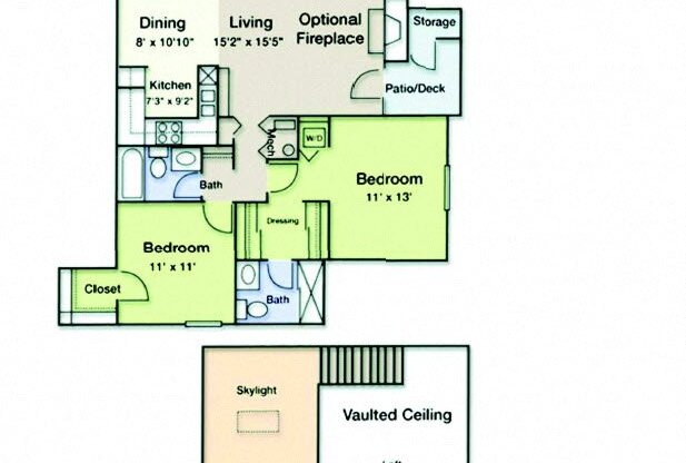 2 beds, 2 baths, 1,159 sqft, $1,575