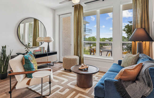 Living Room with Balcony and Hard Surface Flooring