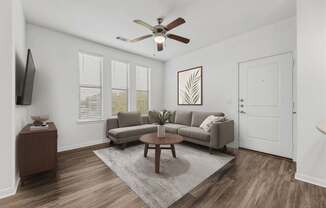 Spacious Living Room at Platinum Castle Hills, Lewisville, TX, 75056