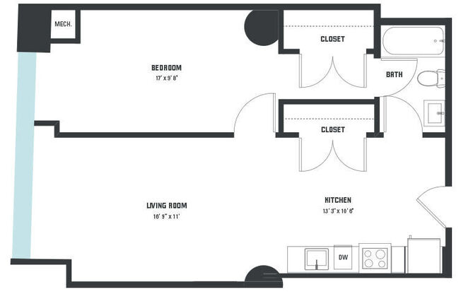 1 bed, 1 bath, 680 sqft, $1,649