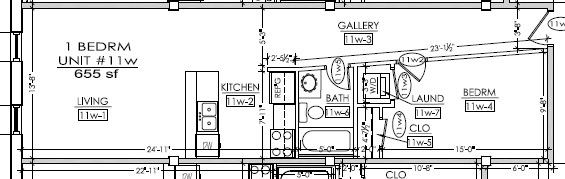 1 bed, 1 bath, 644 sqft, $1,295, Unit APT 11W