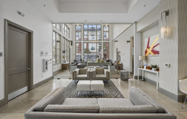 a view of the living room from the kitchen at Harbor Pointe, Bayonne, New Jersey