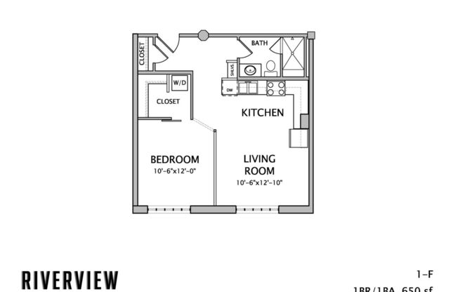 1 bed, 1 bath, 650 sqft, $1,900