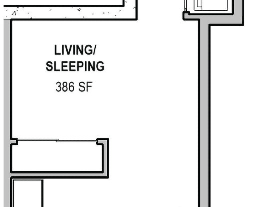 Studio, 1 bath, 534 sqft, $2,200, Unit C