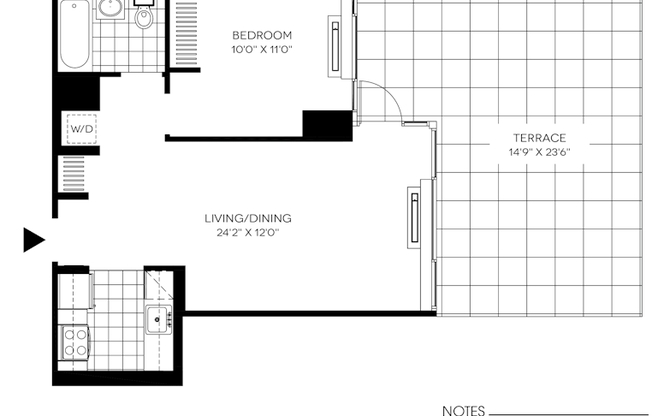 1 bed, 1 bath, $5,090, Unit 705