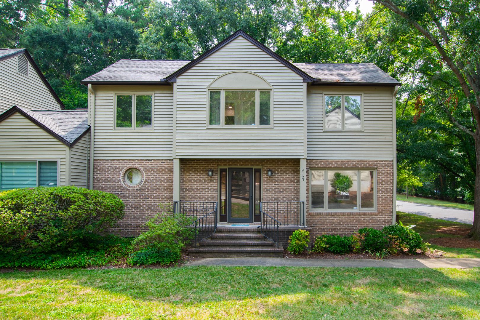 Stunning 2 bed, 2.5 bath townhome in Five Oaks with fenced backyard and beautiful upgrades.